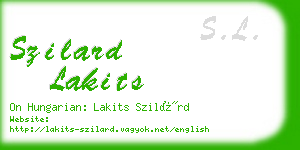 szilard lakits business card